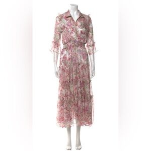 Misa Los Angeles Floral quarter sleeve Maxi Dress